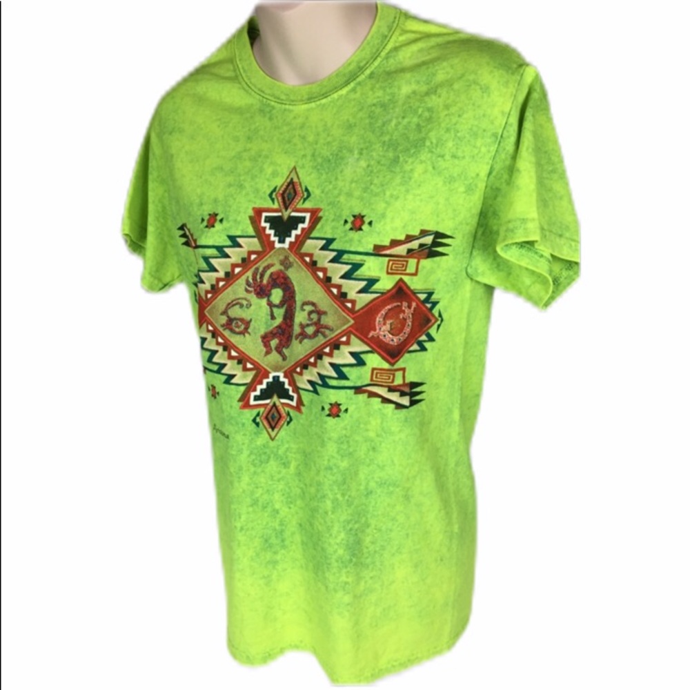 KokoPelli T Shirt Short Sleeve Lime Green Sz Small